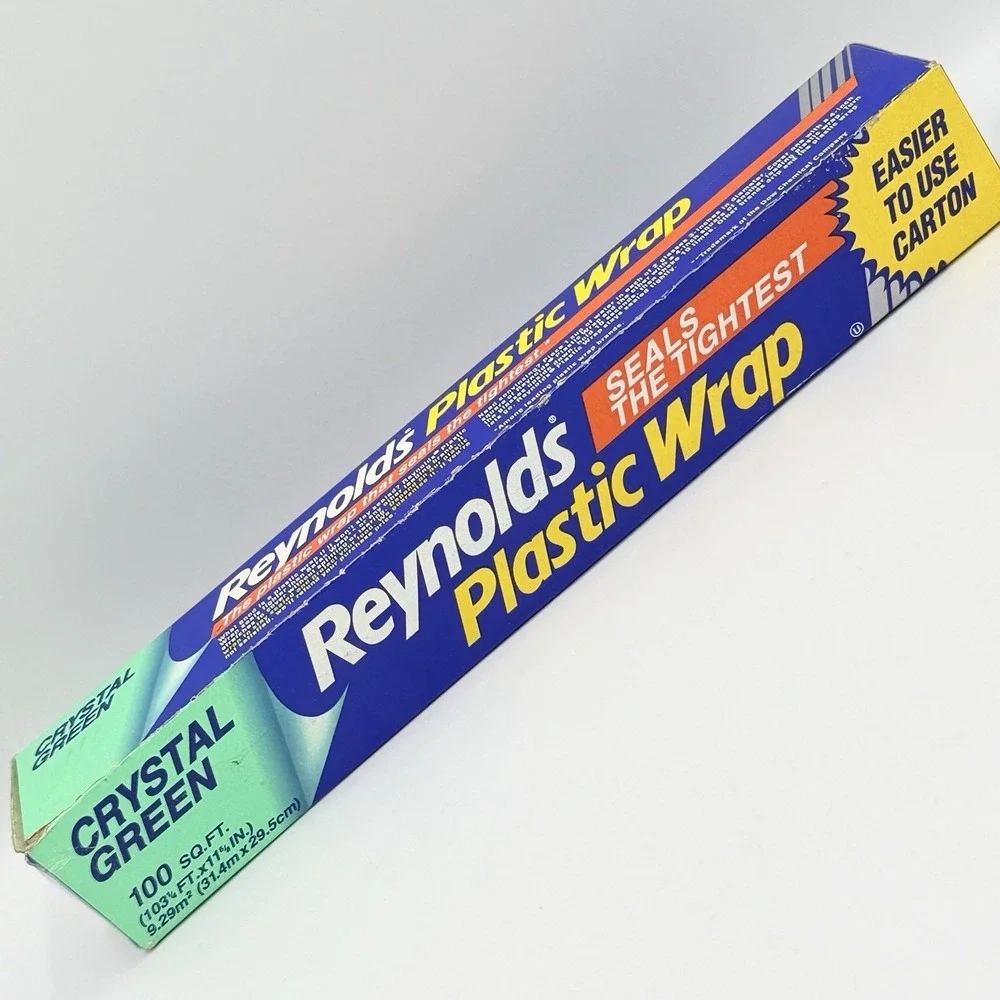 VTG 1996 Reynolds Crystal Green Plastic Wrap NOS Unused Retro Kitchen Movie Prop